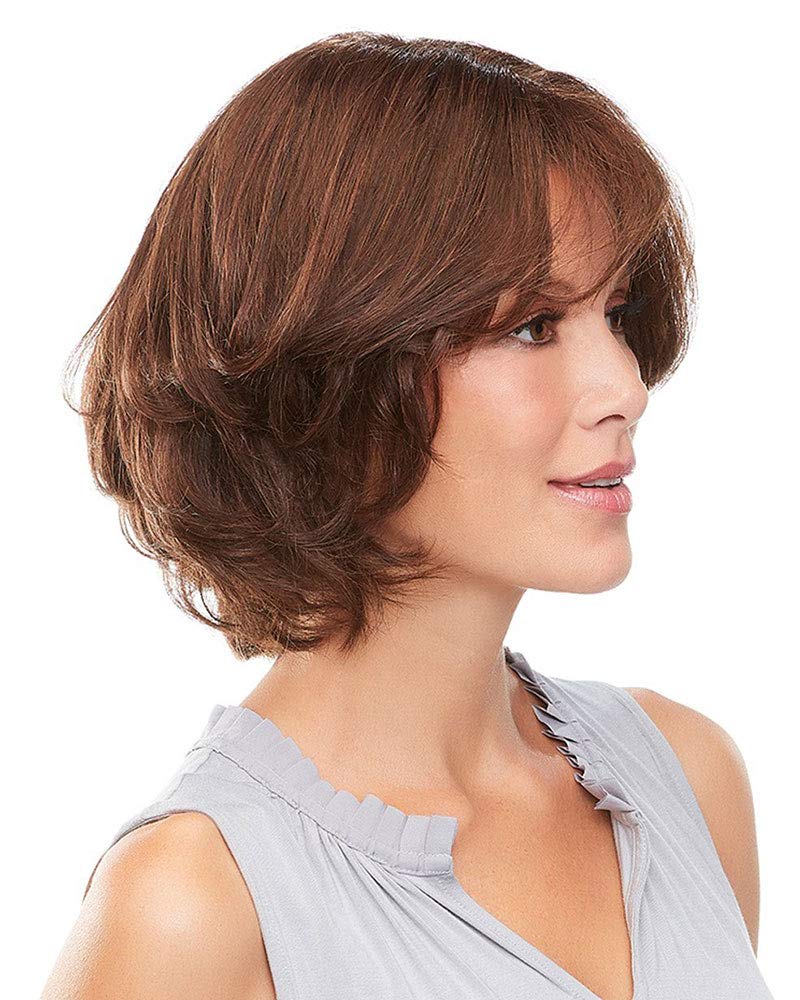 EasiPart French 8" Length Color 6RN Dark Brown - Jon Renau Wigs Exclusive Colors Remy Human Hair Topper Women's Hand Tied Knotting Top Piece