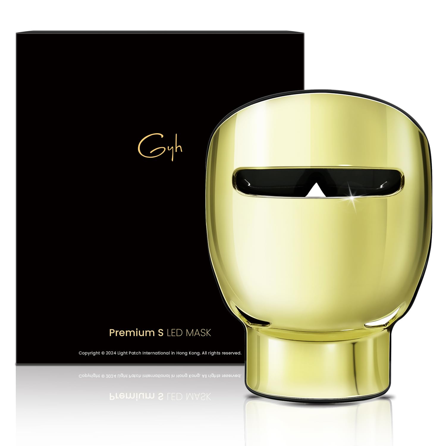 GYH 8-Color LED Light Therapy Face & Neck Mask with Handheld Light Wand - Infrared & Red Light Therapy for Face, FSA/HSA Eligible, Wireless,Lightweight - Anti-Aging&Wrinkle Reduction,PremiumS(2950mAh)