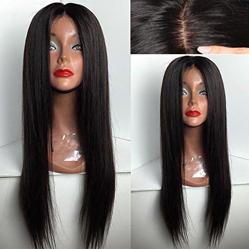 Loose Human HairMalaysian Silk Top Full Lace Wig Silky Straight 5"x4.5" Silk Base Front Lace Wigs with Natural line (24inch, Silk Top Full Lace Wig)