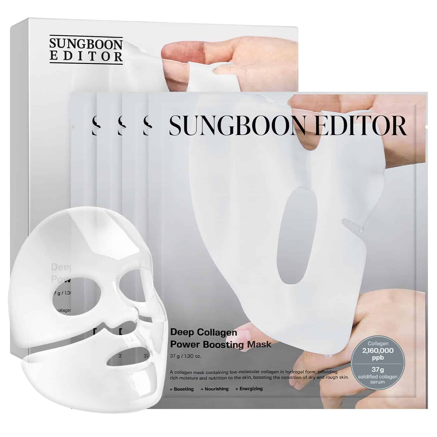 SUNGBOON EDITOR Deep Collagen Overnight mask 37gx4ea | Original Hydrating Collagen Face Mask | Real Collagen 2,160,000PPB for Elasticity |TikTok Trend Items Korean Skin Care