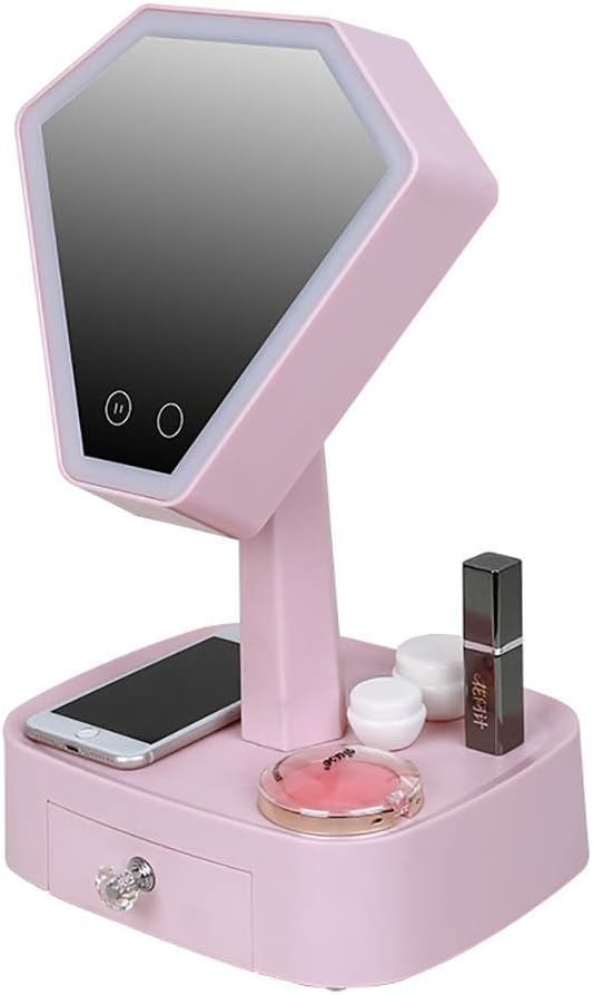 Makeup Mirror - Light Fill Light Dormitory Desktop Desktop Vanity Mirror Female Folding net red Portable Portable Small Mirror