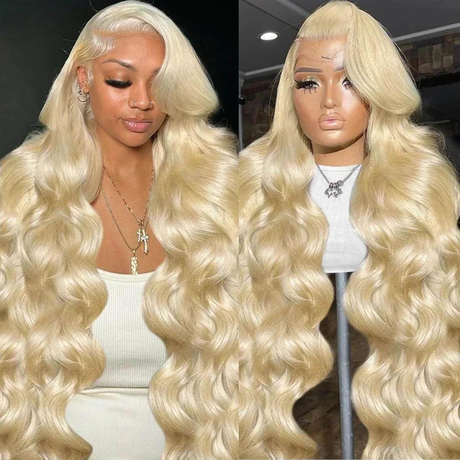 613 13x6 Lace Front Wig Human Hair 200 Density 613 HD Lace Frontal Wigs 13x6 Body Wave Lace Front Wig Human Hair Blonde Wig Human Hair 42inch