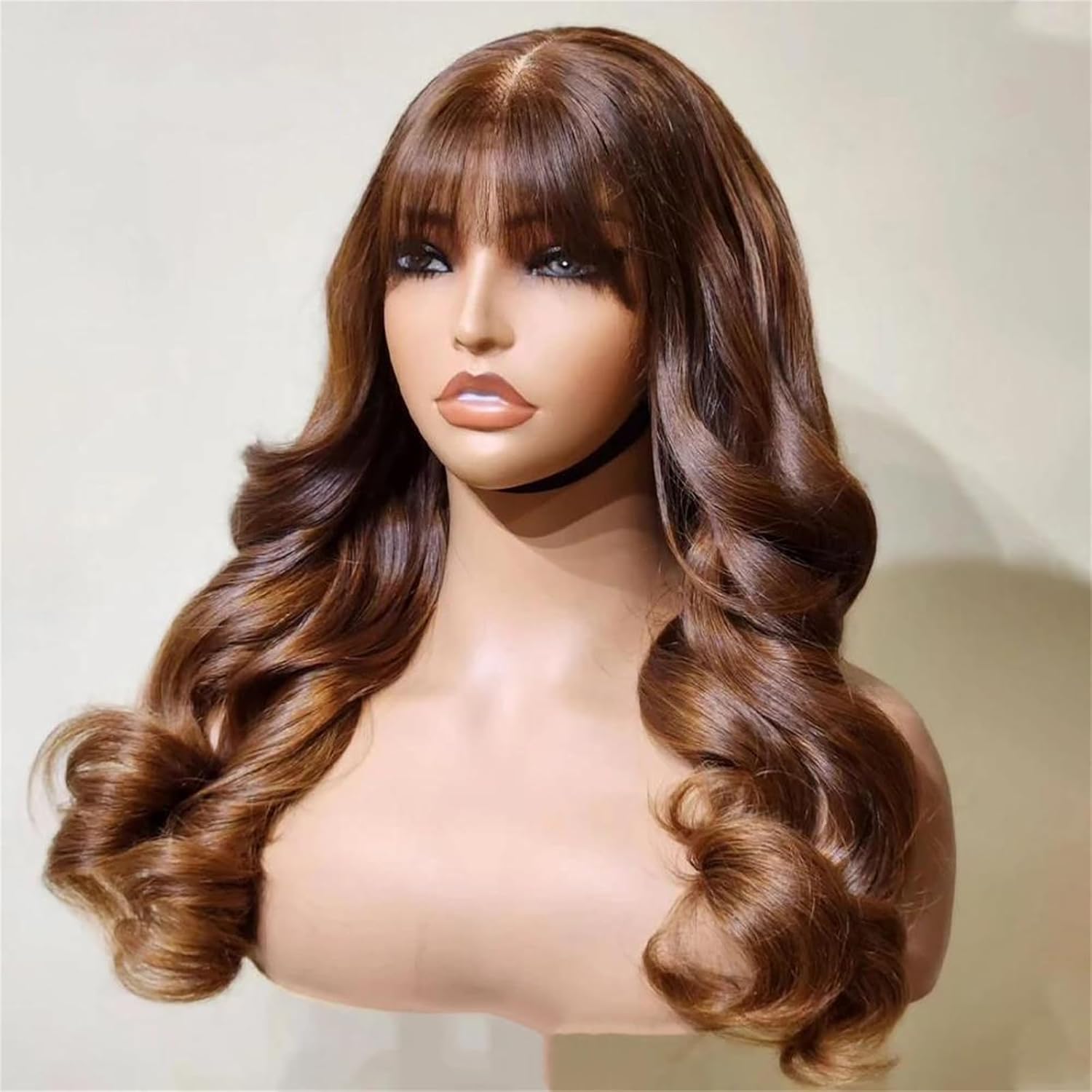 Body Wave 13X6 Transparent Lace Front Glueless Human Hair Wig With Bangs 180 Density 28 Inch 9x6 Lace Closure Wig