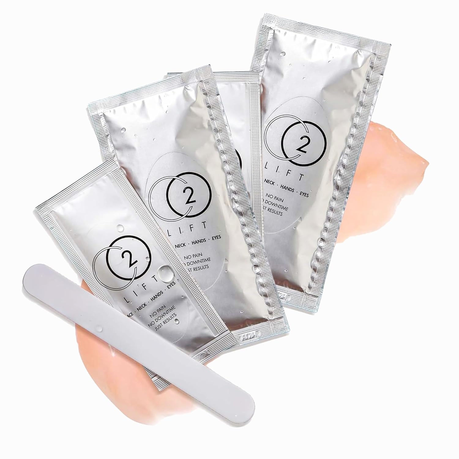 CO2Lift Carboxy Gel Treatment Facial Mask for Radiant Youthful Skin, Advanced Skincare for Puffy Eyes, Dark Circles, Fine Lines and Wrinkles - 2 Packs