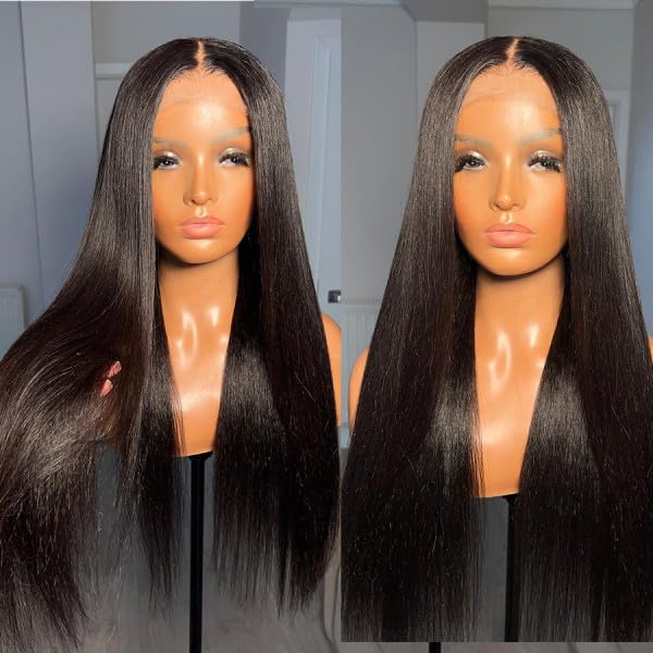 Single Knot HD Stright 13x6 Lace Front Wigs Human Hair 250 Density Real HD Lace Frontal Human Hair Wigs (ST Single Knot HD WIG, 28)