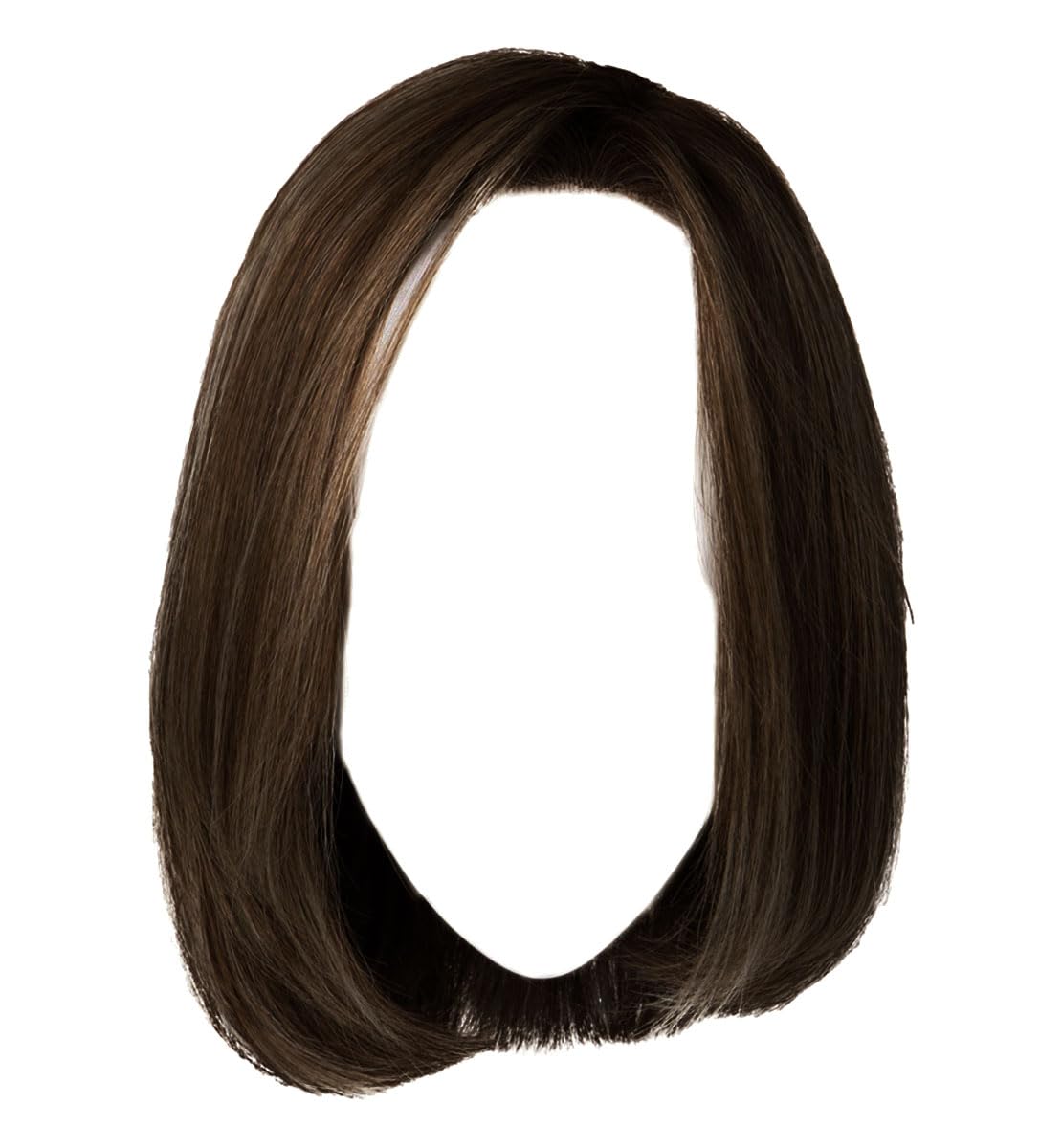 Raquel Welch Longing For London Luxurious Mid-Length Bob Cut Wig, Black Label Human Hair Collection by Hairuwear, Average Cap, RH8/12SS Shaded Mocha