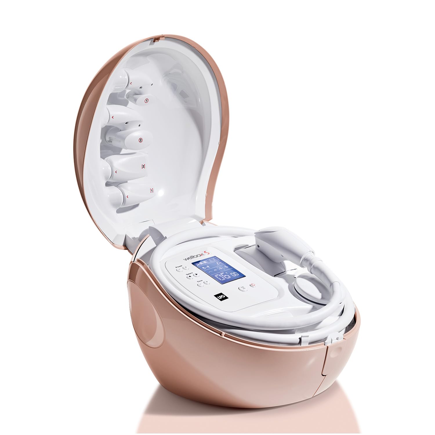 LPG - WELLBOX[S] - Face & Body Sculpting Device - Age-defying, Toning & Cellulite Reduction Action - 100% Natural Cellular Stimulation Method - SPS+ Technology - Made in France - Beige Nude