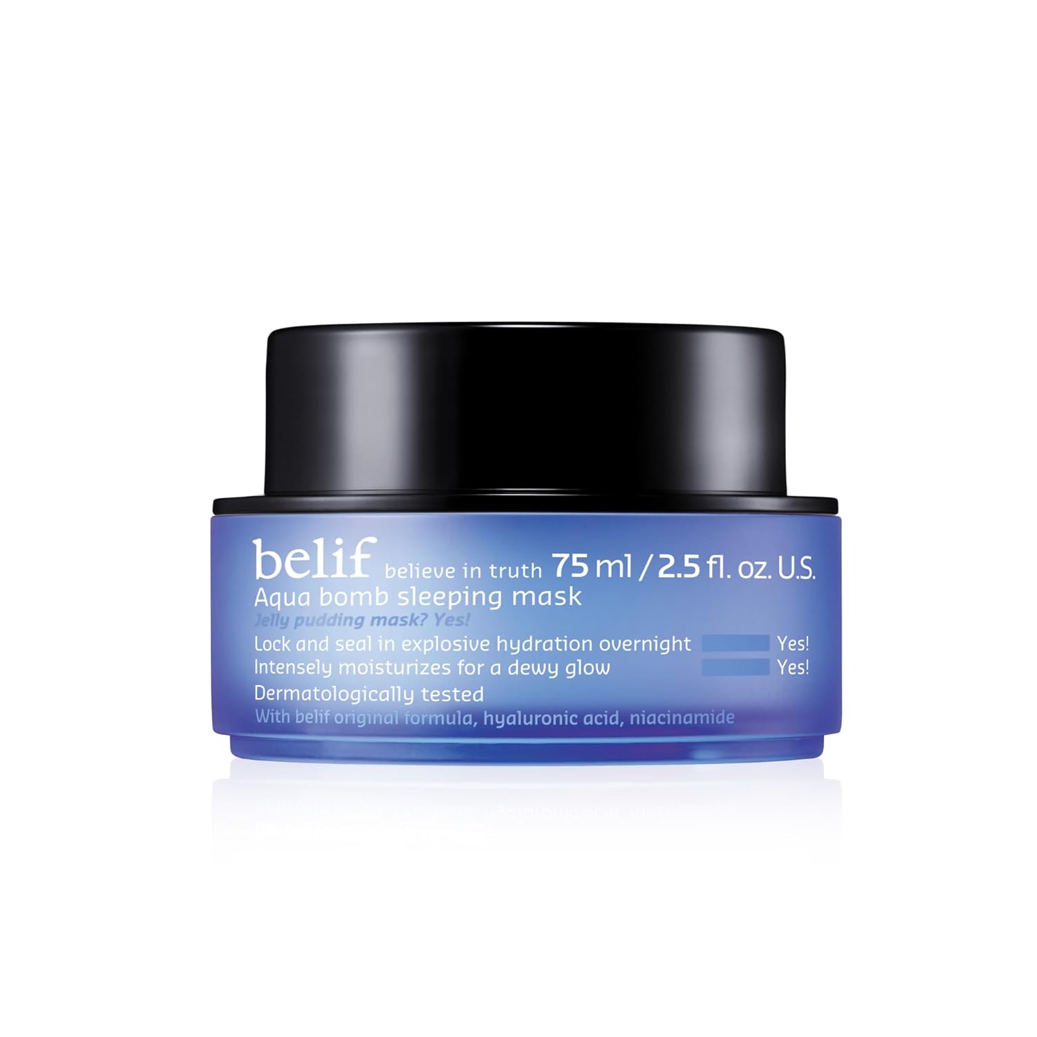 belif Vitamin E Jelly Overnight Mask  Hydrating & Plumping Face Moisturizer with Red Algae & Jojoba Oil, Deep Repair for Glass Skin, Korean Sleeping Mask for Intense Hydration & Radiance, 2.53 fl oz