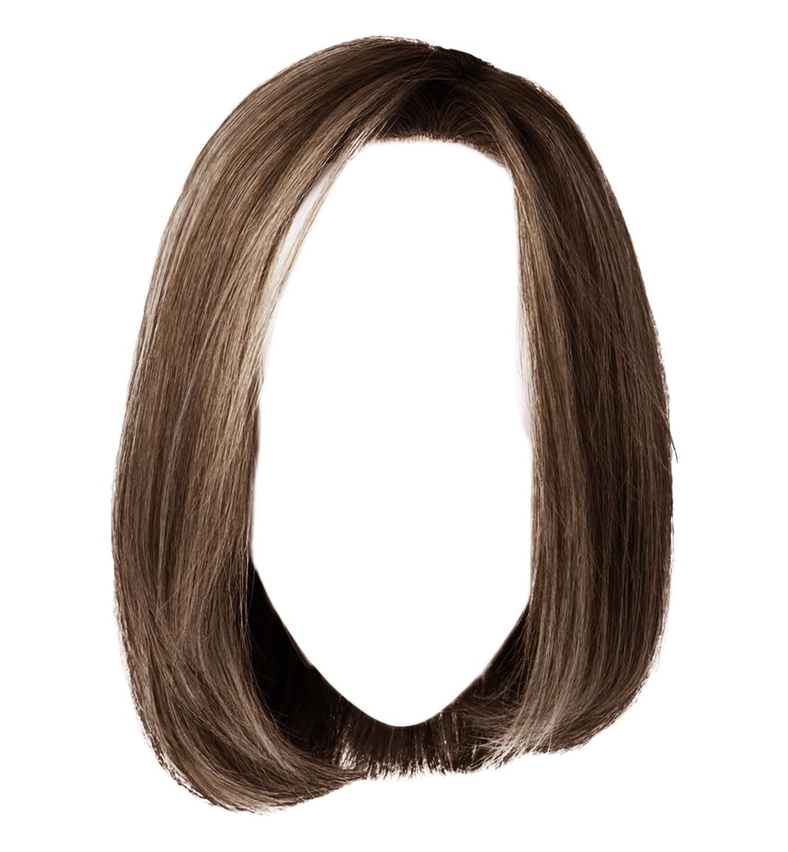 Raquel Welch Longing For London Luxurious Mid-Length Bob Cut Wig, Black Label Human Hair Collection by Hairuwear, Average Cap, RH8/29SS Shaded Hazelnut
