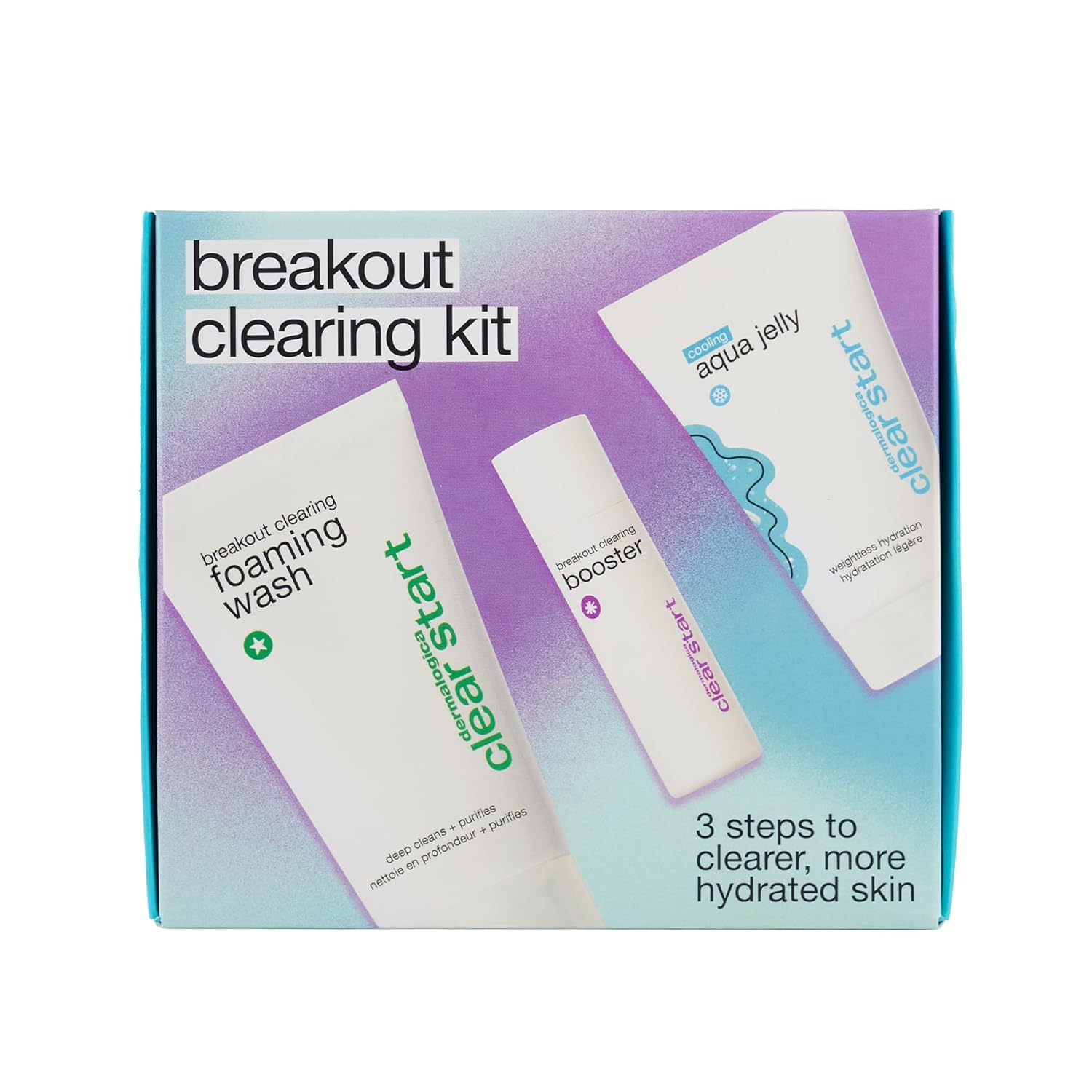 Dermalogica Clear Start Breakout Clearing Kit  Contains Acne Face Wash, Breakout Clearing Spot Treatment & Cooling Moisturizer