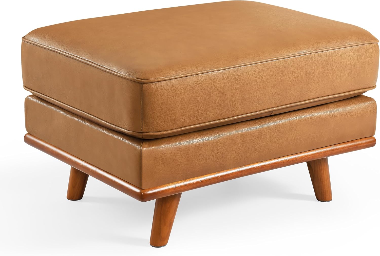Valencia Artisan Ottoman Italian Nappa 11000 Top Grain Leather, Perfect Balance of Support and Comfort, Clean Lines, Sleek Finishes, and Thoughtfully Curated Details